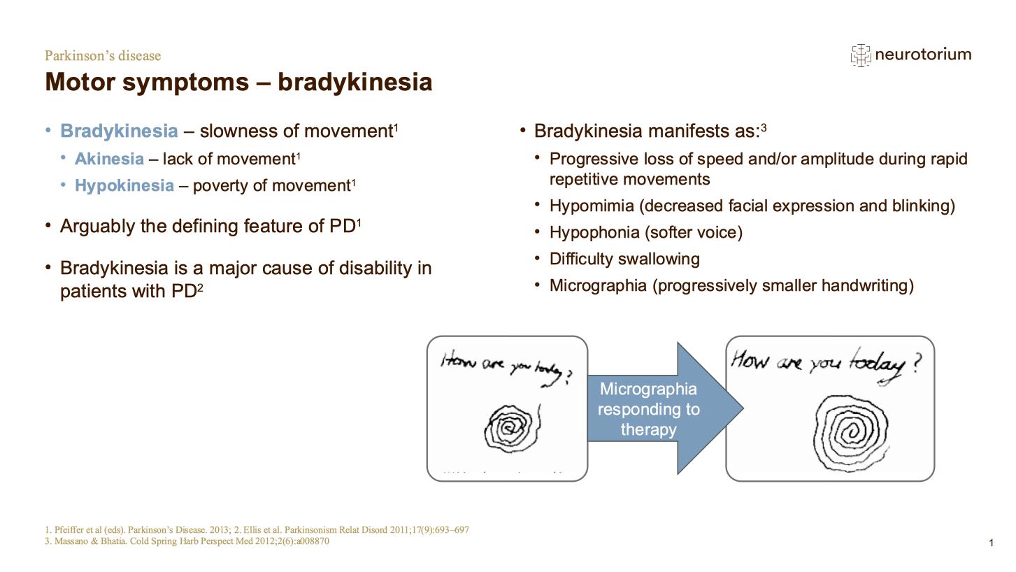 Parkinsons Disease – History Definitions and Diagnosis – slide 10